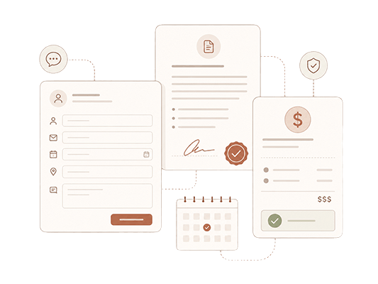 Aurori invoice with line items, total, and a paid status badge.